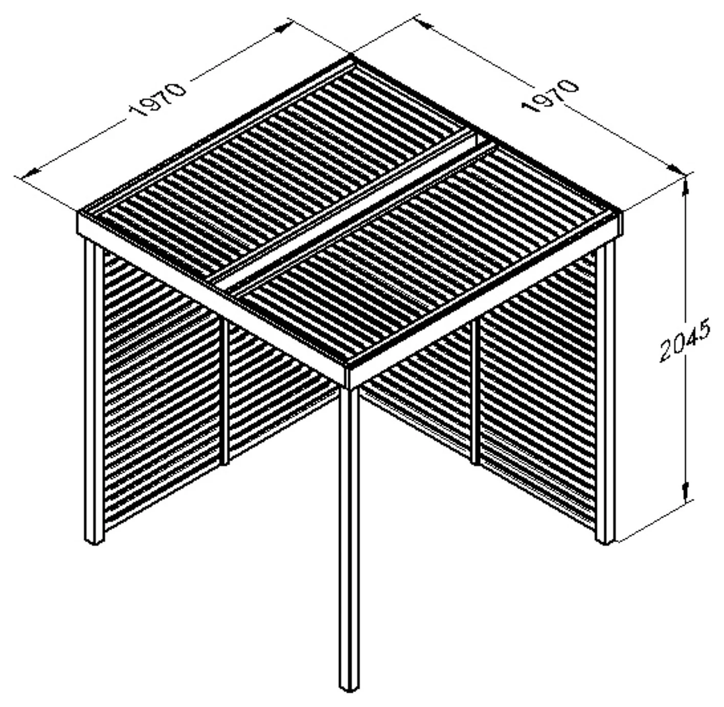 Forest Garden Modular Pergola With 2 Side Panels 4 Forest Garden Modular Pergola With 2 Side Panels - Image 2