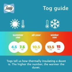 Sealy Anti Allergy Hollowfibre 10.5Tog Duvet - Single 16 Sealy Anti Allergy Hollowfibre 10.5Tog Duvet - Single -Bedding Promotion Store 1156623 R Z007A