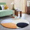Habitat Geometric Circle Cut Pile Rug - 120x120cm - Multi 1 Habitat Geometric Circle Cut Pile Rug - 120x120cm - Multi -Bedding Promotion Store 1176122 R Z001A