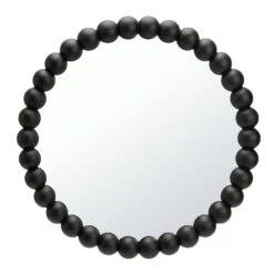Habitat Beaded Round Wall Mirror - Black - 50x50cm -Bedding Promotion Store 1182642 R Z003A