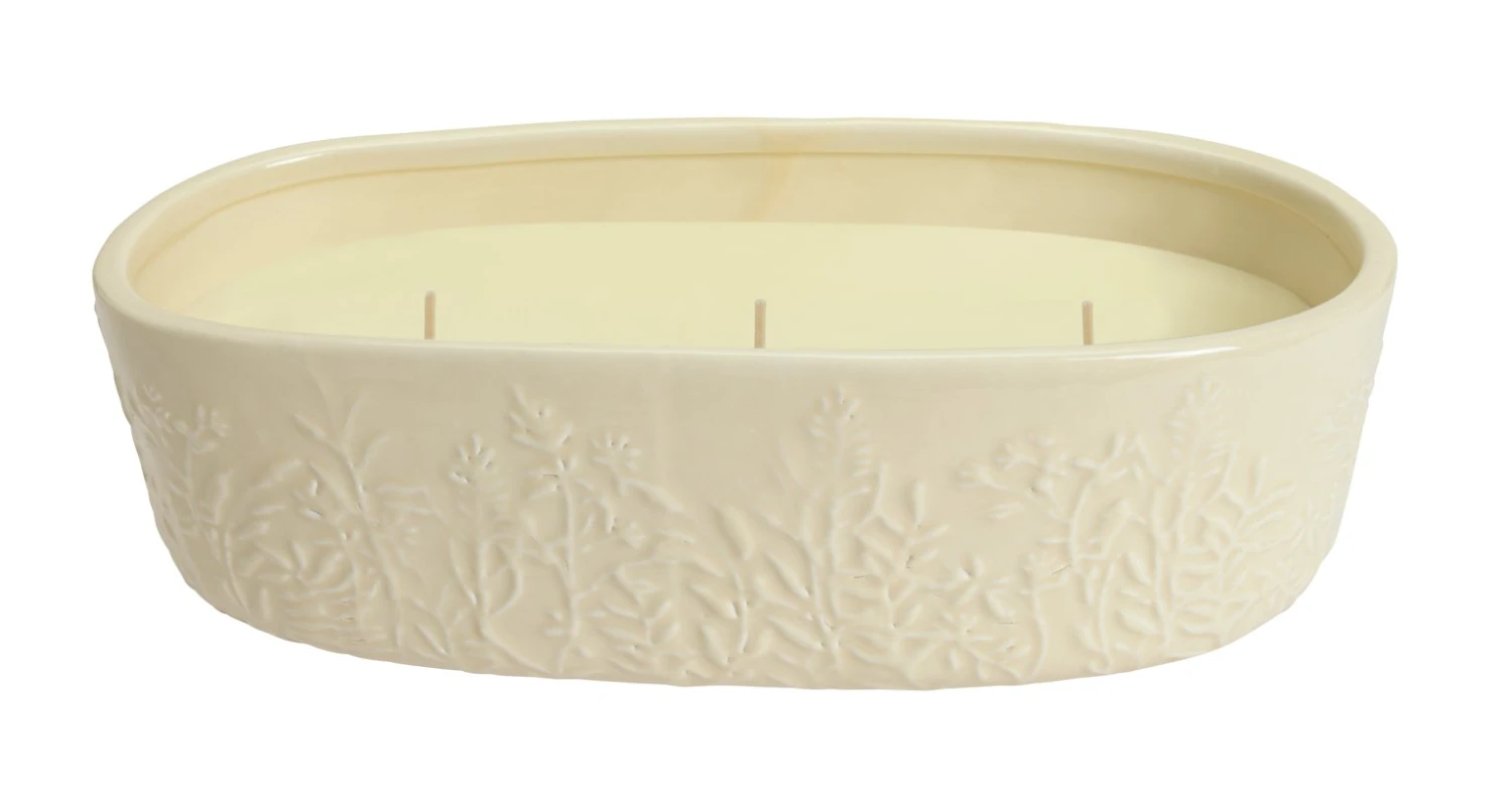 Habitat Large Scallop Multiwick Thin Candle - Flower Market 3 Habitat Large Scallop Multiwick Thin Candle - Flower Market