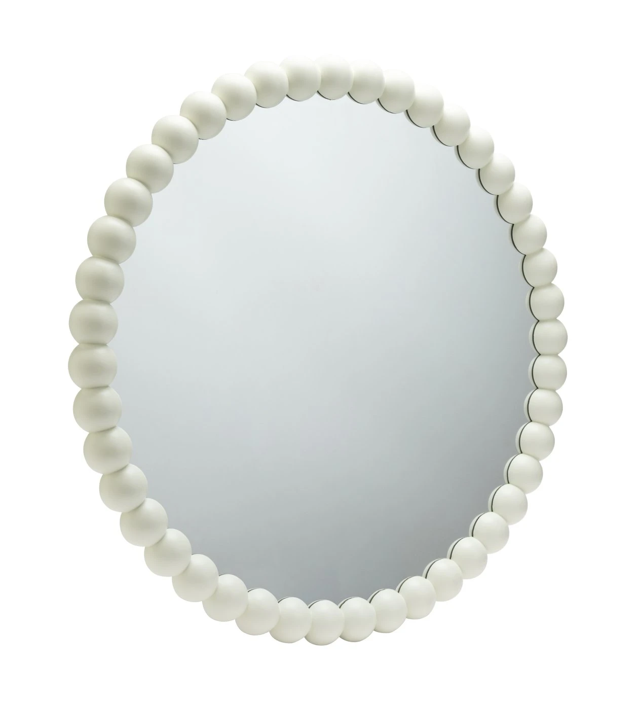 Habitat Beaded Round Wall Mirror - White - 70x70cm