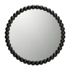 Habitat Beaded Round Wall Mirror - Black - 70x70cm 10 Habitat Beaded Round Wall Mirror - Black - 70x70cm -Bedding Promotion Store 1182934 R Z003A