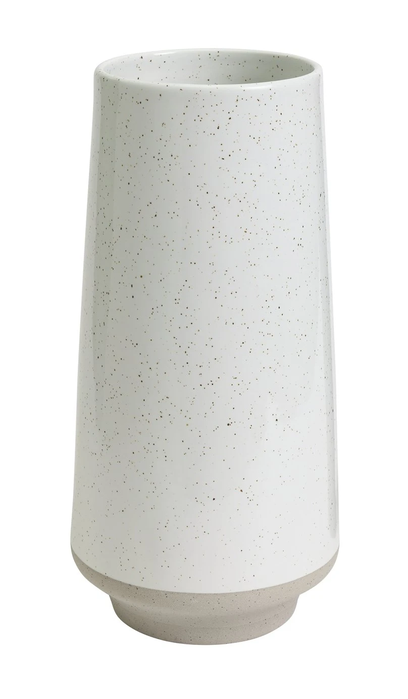 Habitat Reactive Glaze Dipped Ceramic Vase - White 3 Habitat Reactive Glaze Dipped Ceramic Vase - White