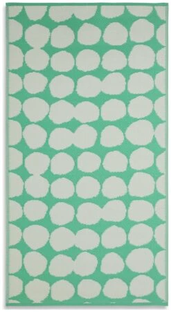 Habitat Plastic Woven Green & White Outdoor Rug