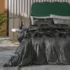 Habitat Velvet Feather Charcoal Bedding Set - Double