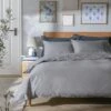 Habitat Cotton 180TC Linen Look Grey Bedding Set - Single -Bedding Promotion Store 1233144 R Z001A