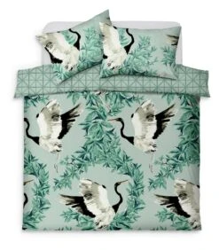 Habitat Crane Panel Green Bedding Set - Single 9 Habitat Crane Panel Green Bedding Set - Single -Bedding Promotion Store 1233199 R Z002A