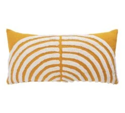 Habitat Geo Tufted Cushion - Yellow & White - 60x30cm 11 Habitat Geo Tufted Cushion - Yellow & White - 60x30cm -Bedding Promotion Store 1240209 R Z002A