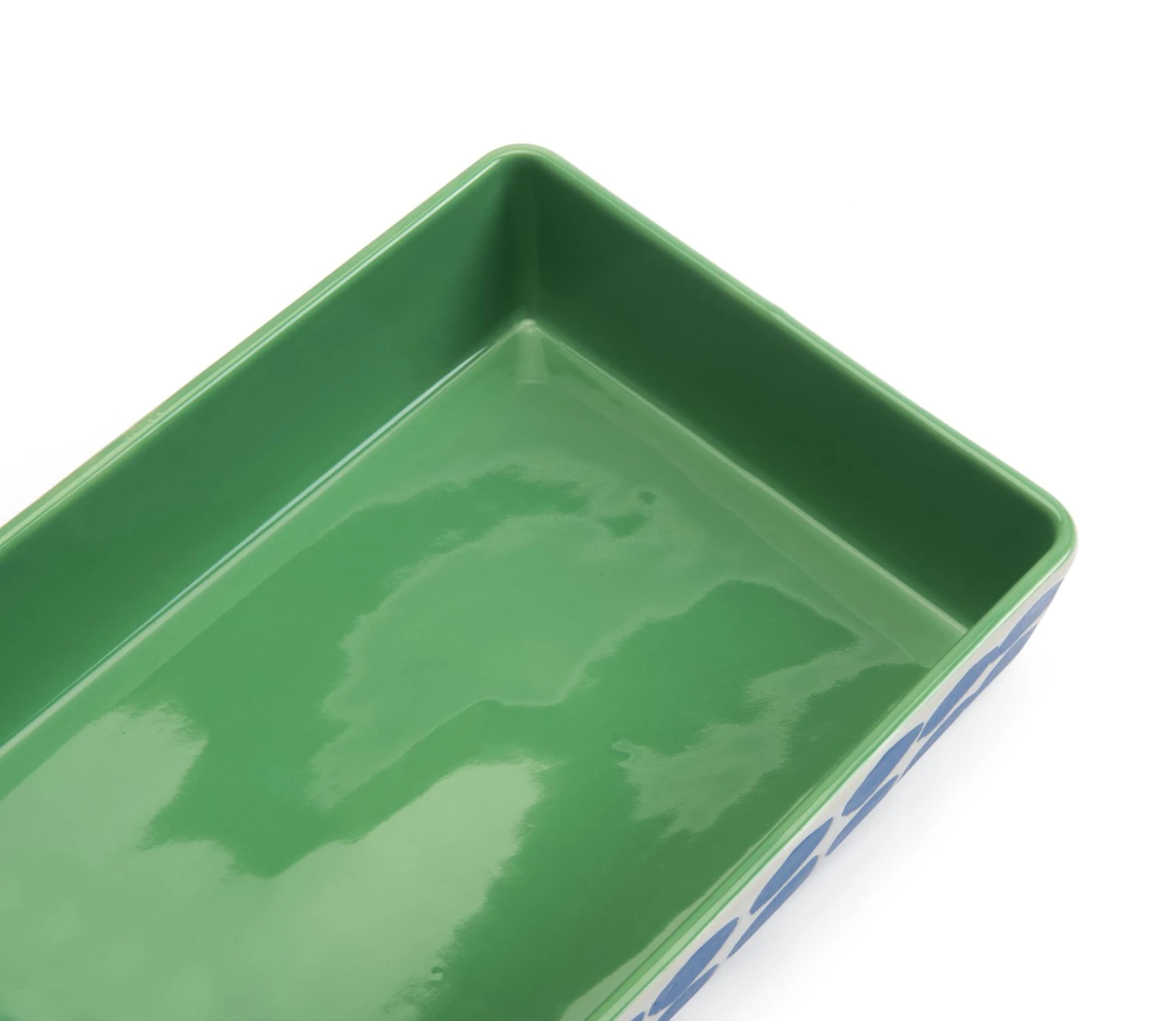 Habitat Emerald Medium Stoneware Roaster 5 Habitat Emerald Medium Stoneware Roaster - Image 3