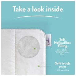 Slumberdown Light & Cool 1 Tog Duvet - Single -Bedding Promotion Store 1251449 R Z004A