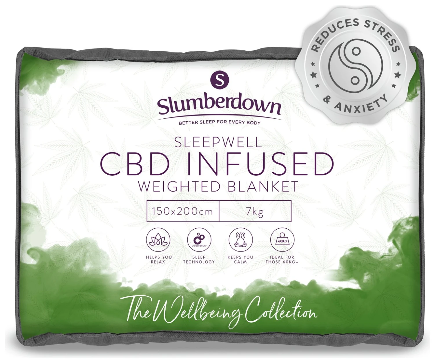 Slumberdown Wellbeing CBD Weighted Blanket - 7kg 3 Slumberdown Wellbeing CBD Weighted Blanket - 7kg