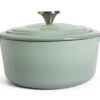 Habitat 3.3 Litre Cast Iron Casserole Dish - Green 2 Habitat 3.3 Litre Cast Iron Casserole Dish - Green -Bedding Promotion Store 1258394 R Z001A