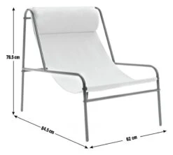 Habitat Teka Metal Garden Chair - Cream -Bedding Promotion Store 1304750 R E001