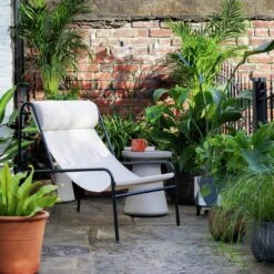 Habitat Teka Metal Garden Chair - Cream -Bedding Promotion Store 1304750 R Z002C