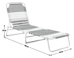 Habitat Folding Metal Sun Lounger - Blue -Bedding Promotion Store 1346141 R E001