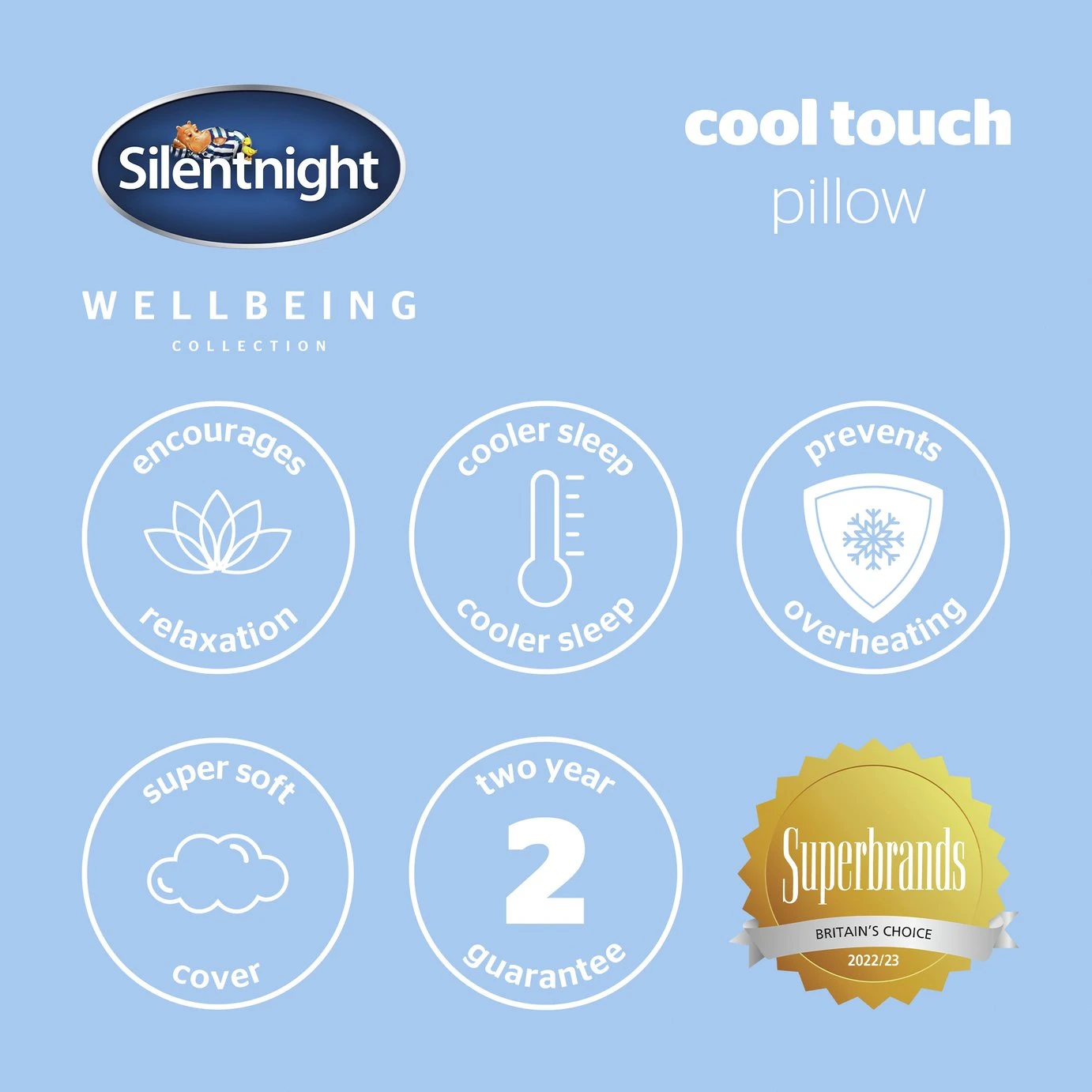 Silentnight Wellbeing Cool Touch Medium Pillow 9 Silentnight Wellbeing Cool Touch Medium Pillow - Image 7