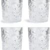 Habitat Palm Design Transparent Tumbler - Pack Of 4 2 Habitat Palm Design Transparent Tumbler - Pack Of 4 -Bedding Promotion Store 1400056 R Z001A