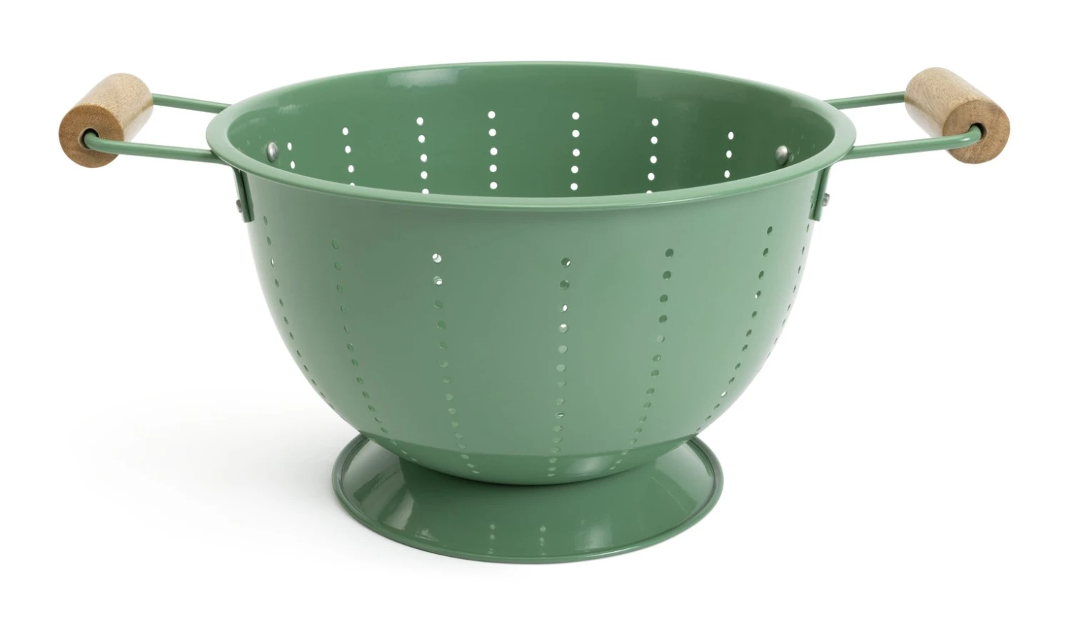Habitat Enamel And Wood Colander 3 Habitat Enamel And Wood Colander