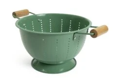 Habitat Enamel And Wood Colander 11 Habitat Enamel And Wood Colander -Bedding Promotion Store 1404519 R Z003A