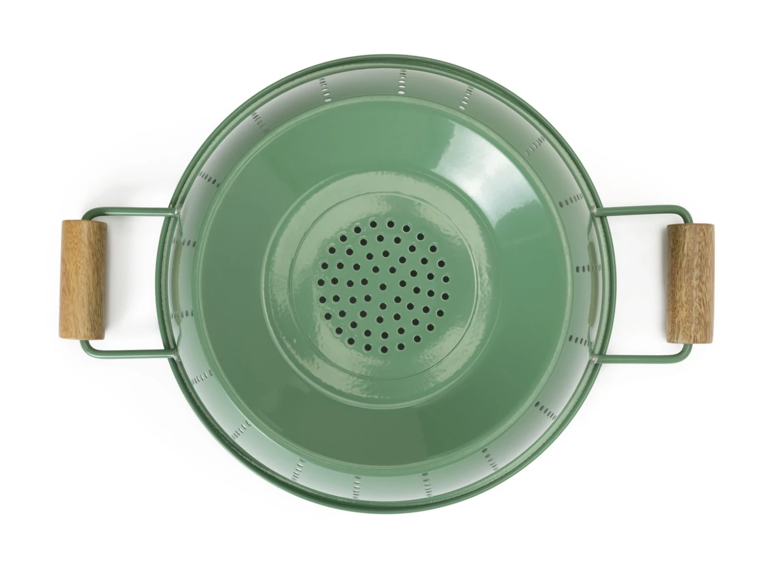 Habitat Enamel And Wood Colander 7 Habitat Enamel And Wood Colander - Image 5