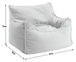 Habitat Kids Single Chair Boucle Bean Bag - Off White 10 Habitat Kids Single Chair Boucle Bean Bag - Off White -Bedding Promotion Store 1405044 R E001