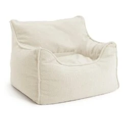 Habitat Kids Single Chair Boucle Bean Bag - Off White 11 Habitat Kids Single Chair Boucle Bean Bag - Off White -Bedding Promotion Store 1405044 R Z002A