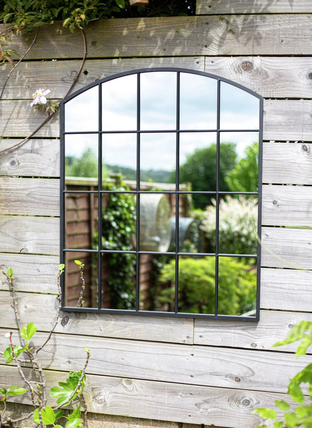 Aston & Wold Industrial Arch Shaped Garden Mirror - Black 5 Aston & Wold Industrial Arch Shaped Garden Mirror - Black - Image 3