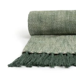Habitat Recycled Throw - Green - 125x150cm -Bedding Promotion Store 1406775 R Z003A