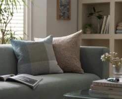 Habitat Gingham Check Cushion - Sage Green - 43x43cm -Bedding Promotion Store 1409143 R Z001C