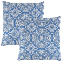 Streetwize Jacquard Outdoor Cushion Blue - Pack Of 4