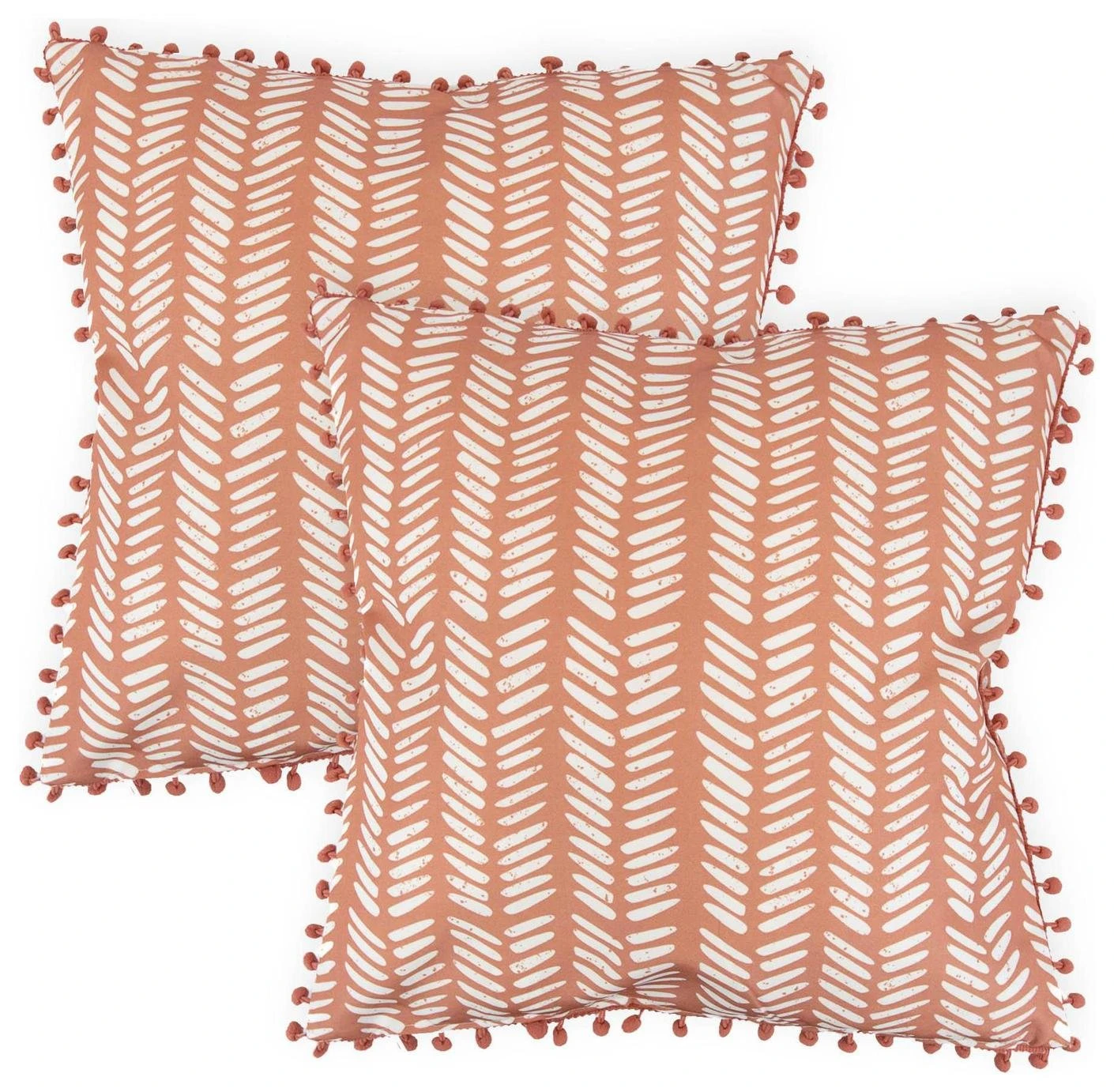 Streetwize Terracotta Fern Outdoor Cushion - Pack Of 4 6 Streetwize Terracotta Fern Outdoor Cushion - Pack Of 4 - Image 4