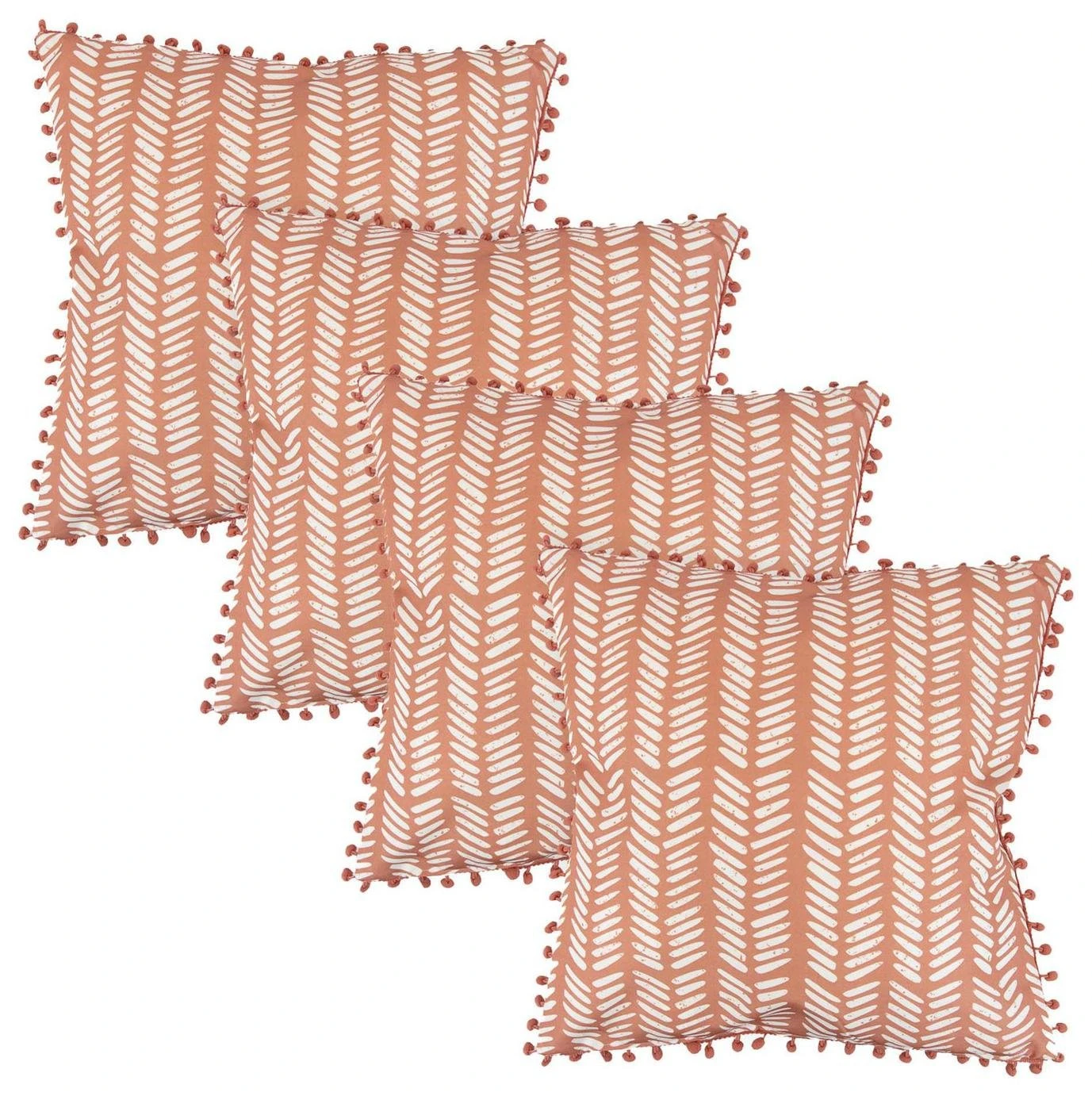 Streetwize Terracotta Fern Outdoor Cushion - Pack Of 4 7 Streetwize Terracotta Fern Outdoor Cushion - Pack Of 4 - Image 5