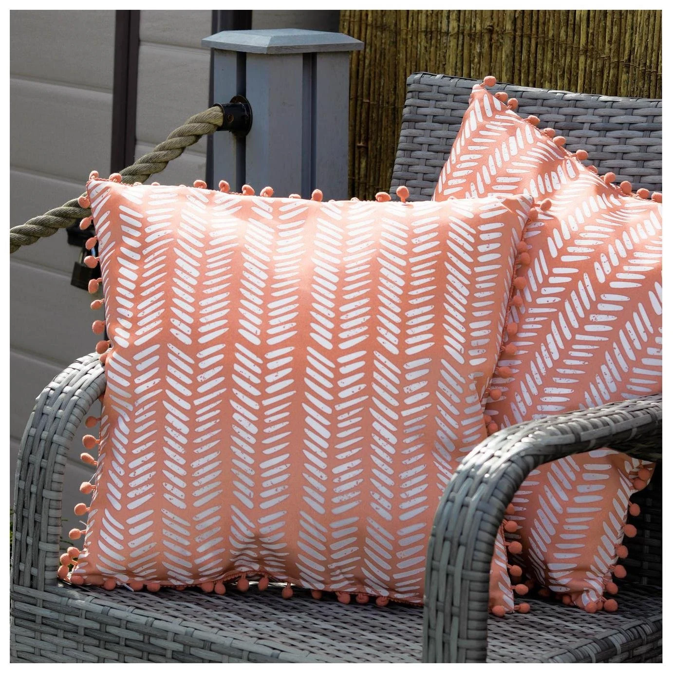 Streetwize Terracotta Fern Outdoor Cushion - Pack Of 4 8 Streetwize Terracotta Fern Outdoor Cushion - Pack Of 4 - Image 6