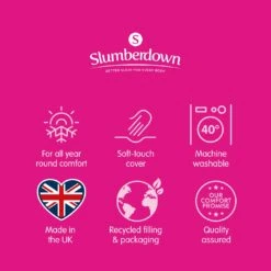 Slumberdown Soft & Huggable 10.5 Tog Duvet - Single -Bedding Promotion Store 1482933 R Z011A