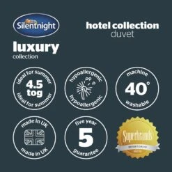 Silentnight Hotel Collection 4.5 Tog Duvet - Single 19 Silentnight Hotel Collection 4.5 Tog Duvet - Single -Bedding Promotion Store 1487316 R Z009A