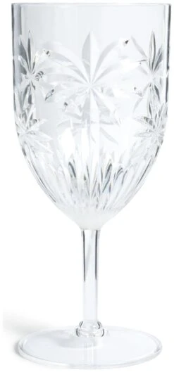 Habitat Palm Design Transparent Wine Glass - Pack Of 4 10 Habitat Palm Design Transparent Wine Glass - Pack Of 4 -Bedding Promotion Store 1933190 R Z004A