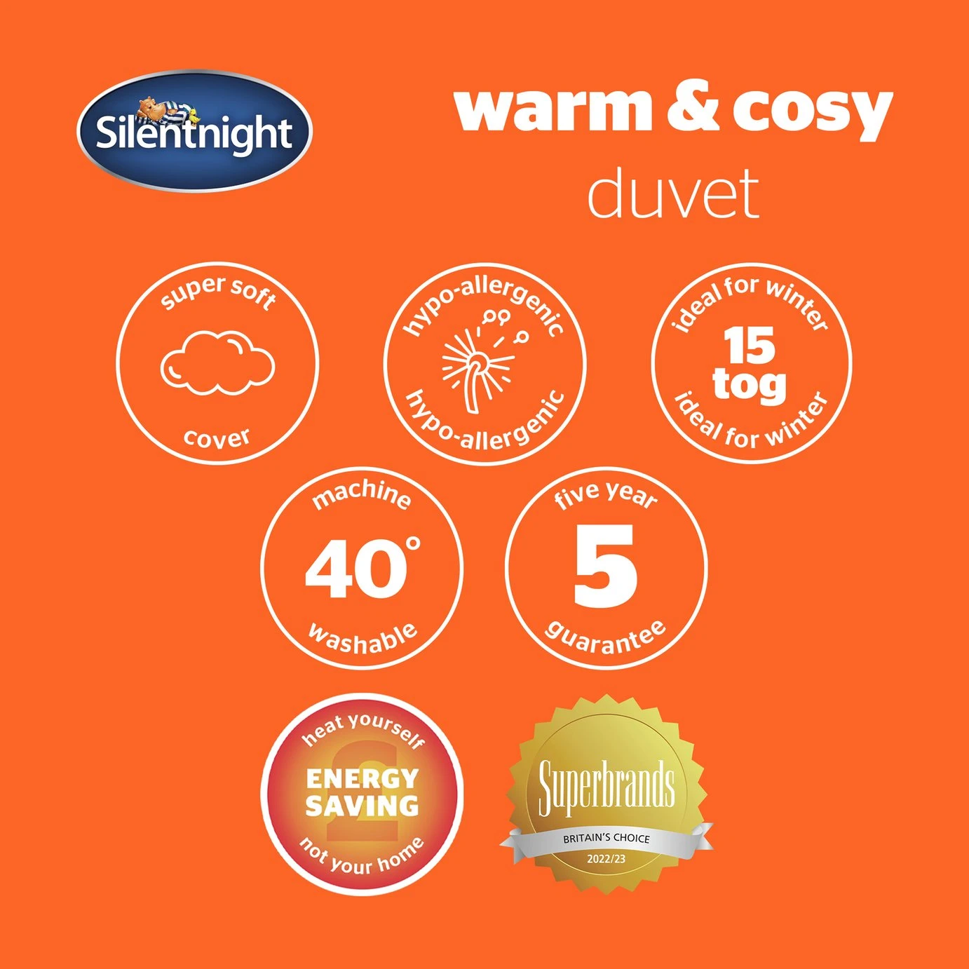 Silentnight Warm & Cosy 15 Tog Duvet - Single 11 Silentnight Warm & Cosy 15 Tog Duvet - Single - Image 9