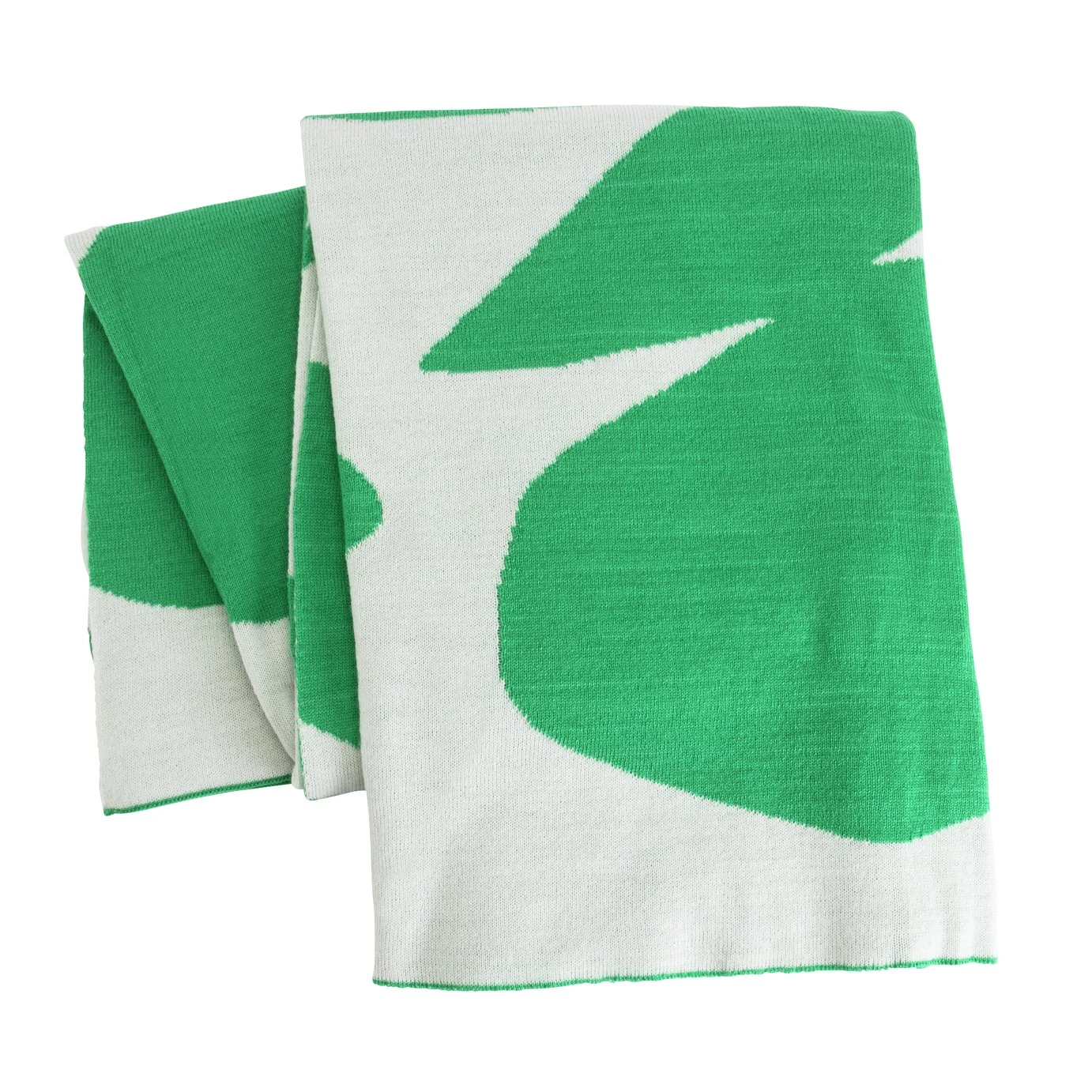 Habitat Floral Pattern Knit Throw - White & Green -125x150cm 3 Habitat Floral Pattern Knit Throw - White & Green -125x150cm