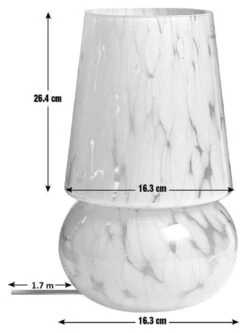 Habitat Rahnn Confetti Glass Table Lamp - White -Bedding Promotion Store 1970421 R E001