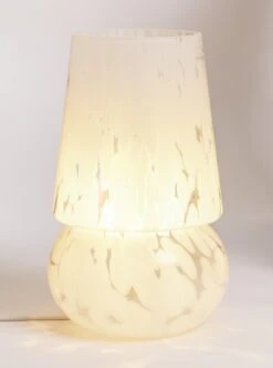 Habitat Rahnn Confetti Glass Table Lamp - White -Bedding Promotion Store 1970421 R Z002A