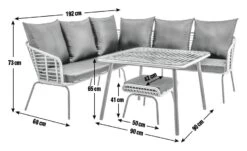 Habitat 7 Seater Rattan Effect Garden Corner Sofa Set- Black -Bedding Promotion Store 1975165 R E001