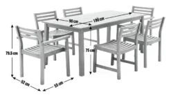 Habitat Amalfi 6 Seater Wooden Patio Set - Brown 13 Habitat Amalfi 6 Seater Wooden Patio Set - Brown -Bedding Promotion Store 1993501 R E001