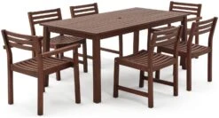 Habitat Amalfi 6 Seater Wooden Patio Set - Brown 14 Habitat Amalfi 6 Seater Wooden Patio Set - Brown -Bedding Promotion Store 1993501 R Z002A