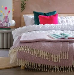 Habitat Faux Textured Mohair Throw - Lilac - 150x200cm -Bedding Promotion Store 2012168 R Z001C