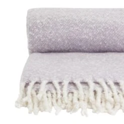 Habitat Faux Textured Mohair Throw - Lilac - 150x200cm -Bedding Promotion Store 2012168 R Z002A