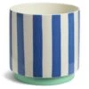 Habitat Blue Stripe Ceramic Planter 1 Habitat Blue Stripe Ceramic Planter -Bedding Promotion Store 2018155 R Z001A