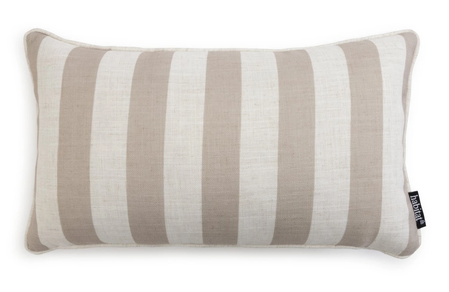 Habitat Striped Cushion - Coffee Cream - 30x50cm 6 Habitat Striped Cushion - Coffee Cream - 30x50cm - Image 4