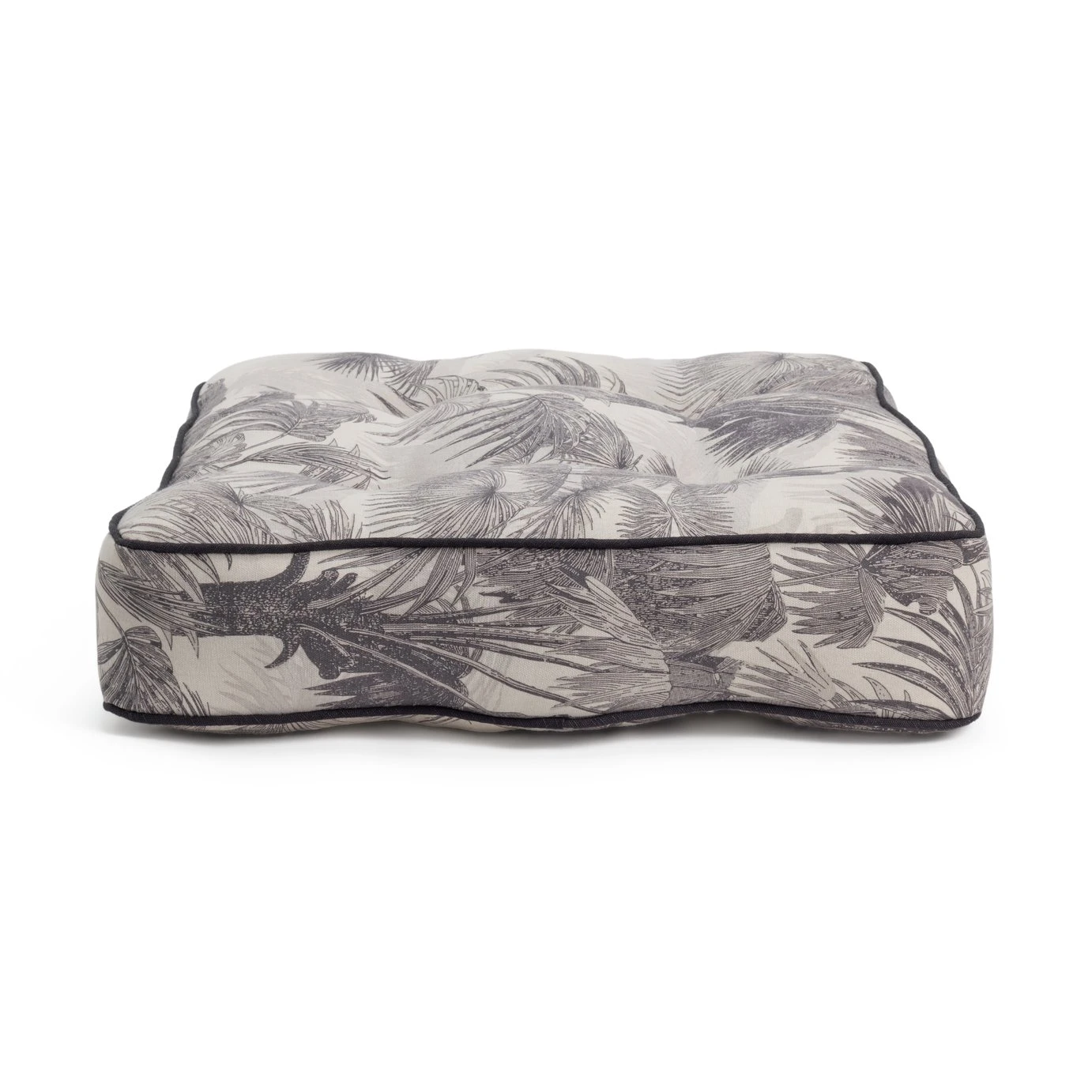 Habitat Palm Print Grey Floor Cushion 5 Habitat Palm Print Grey Floor Cushion - Image 3