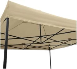 All Seasons 3m X 3m Garden Pop Up Gazebo - Beige 8 All Seasons 3m X 3m Garden Pop Up Gazebo - Beige -Bedding Promotion Store 2063162 R Z002A